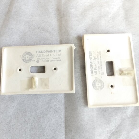 Vintage 80s All Fired Up-Hand Painted Hummingbirds Light Switch Plates-Lot Of 5 - Picture 6 of 12